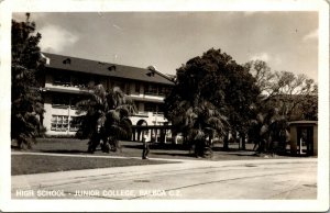 RPPC High School, Junior College, Balboa, Canal Zone, Panama, Postcard ball game