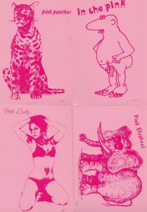 Pink Panther Elephant In The Man Risque Lady 4x Postcard s