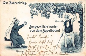 BOER WAR SOUTH AFRICA MILITARY KRUGER PICKING APPLES AMBULANT POSTCARD 1902