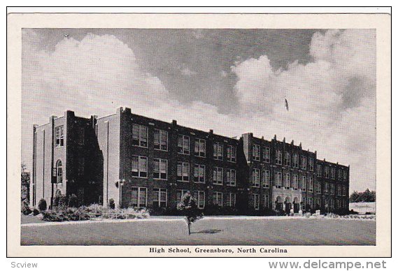 Exterior, High School,   Greensboro,  North Carolina,    PU_1913