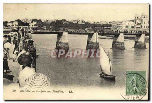 Old Postcard Royan Foncillon boat to La Jetee