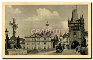 Old Postcard Staromestaka Praha Czech Mostecka vez