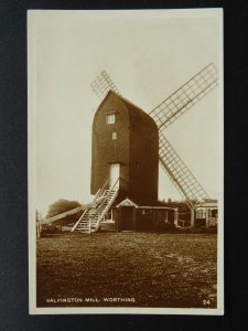 Sussex WORTHING Salvington Mill Windmill & Tea Rooms (1) - Old RP Postcard