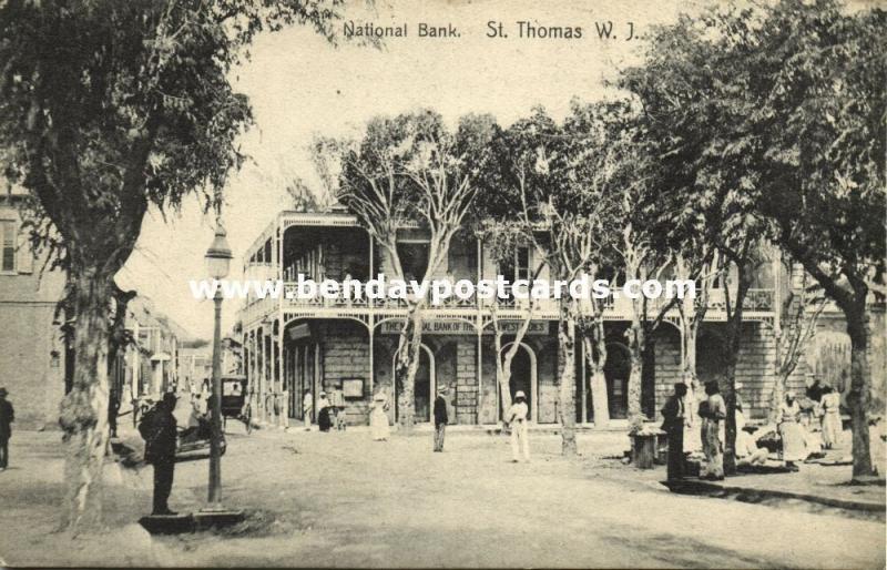 danish west indies, St. THOMAS, National Bank (1910s)