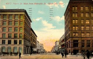 Iowa Sioux City Fourth Street West From Nebraska Street 1912