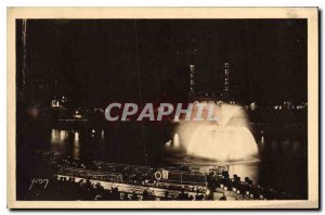 Old Postcard Paris Fountain Light International Exhibition of Arts Decoratifs...