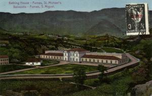 portugal, Azores Acores, SAÕ MIGUEL, Furnas, Bathing House (1923) Postcard