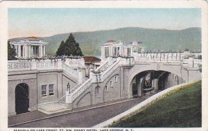 New York Lake George Pergola On Lake Front Fort William Henry Hotel