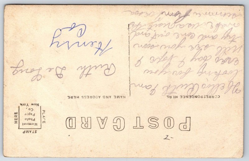 Weston Ohio~High School Building Flies US Flag~Center Turret~c1910 RPPC