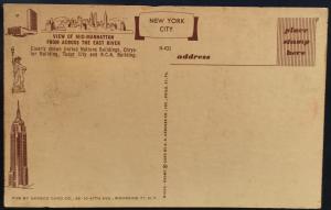 Postcard Unused View of Manhattan from across East River LB