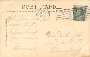 Wheeling West Virginia 1911 Postcard Wheeling High School