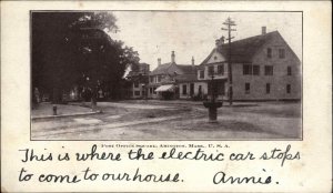 Abington Massachusetts MA Post Office Square c1905 Postcard 