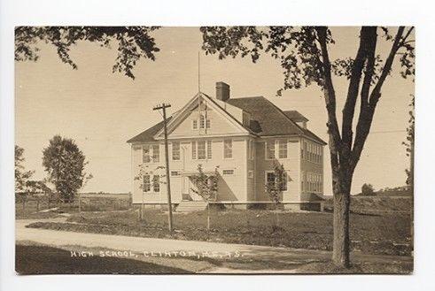 Clinton ME High School RPPC Real Photo Postcard