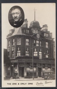 London Postcard - Charlie Brown Railway Tavern Pub, Limehouse   T3343