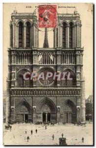 Paris - 4 - Notre Dame - Old Postcard