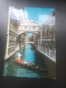 Postcard  View of Water passage in Venice, Italy. Z1