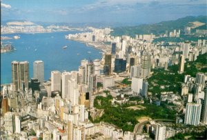 Postcard Hong Kong Central & Eastern Districts from the Peak 1980s K23