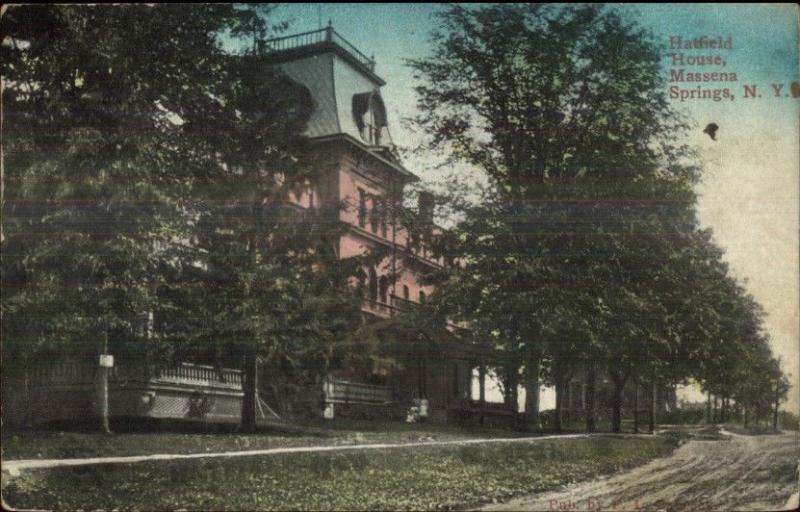 Massena Springs NY Hatfield House c1910 Postcard 