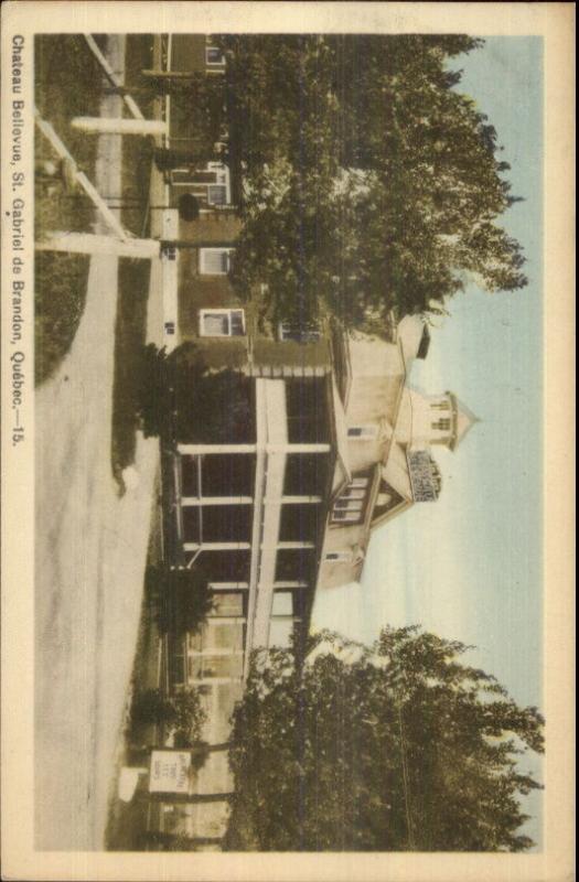 Chateau Bellevue St. Gabriel de Brandon Quebec Postcard