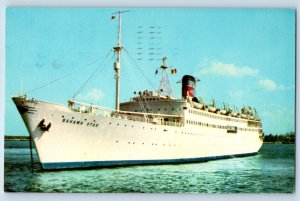 Miami Florida FL Postcard Eastern Steamship Corp. SS Bahama Star 1962