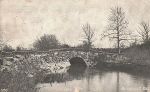 Vintage Postcard 1911 Old Stone Bridge Mattapoisett Massachusetts HS Hutchinson