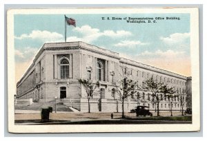 Vintage 1920's Postcard American Flag US House of Representatives Washington DC