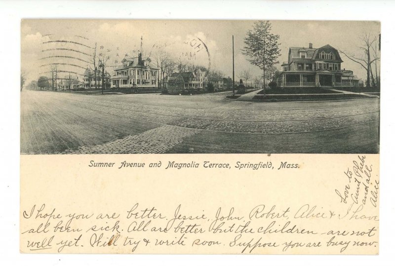 MA - Springfield. Sumner Avenue & Magnolia Terrace ca 1906