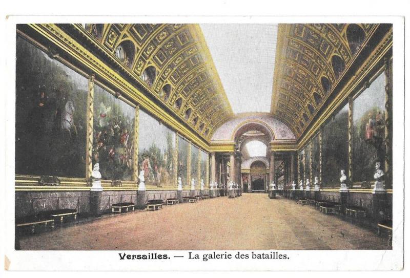 France Versailles Palace Galerie des Batailles Postcard