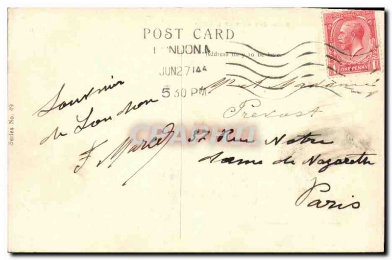 Old London Postcard Birds Eye View