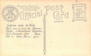 1915 Pan Pacific  Expo, Court of Sun and Stars, San Francisco, CA, Old Postcard