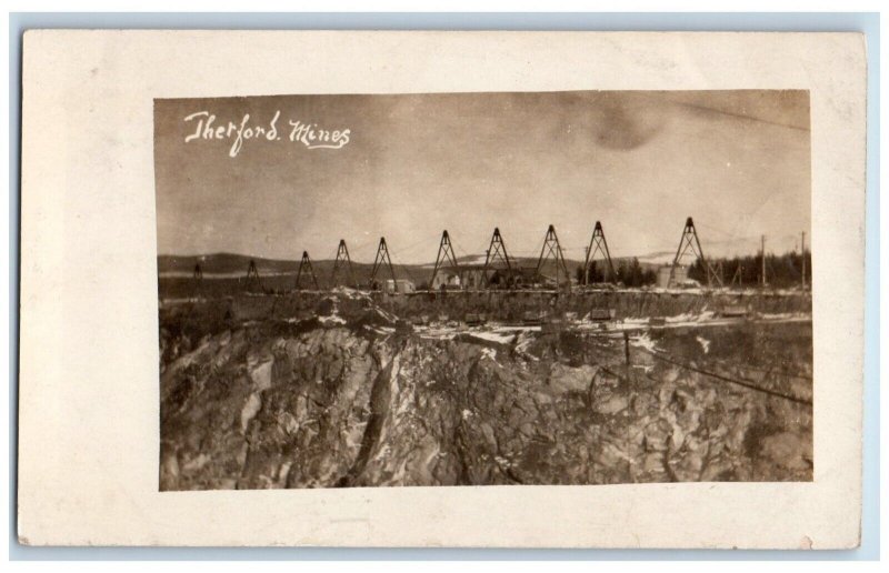 c1910's Thetford Asbestos Mine Quebec Canada Antique RPPC Photo Postcard 