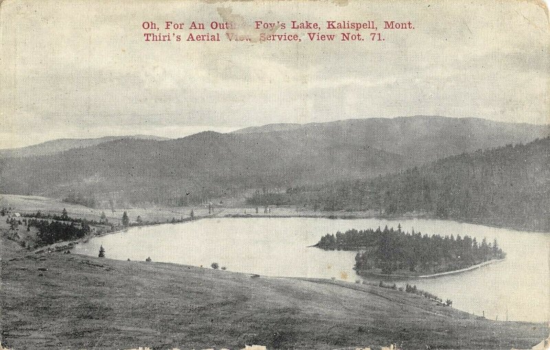 Foy's Lake Kalispell Mont. c1908 postcard aj2-184
