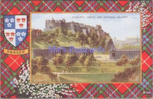 Scotland Postcard - Edinburgh Castle and National Gallery    DC2298