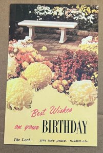POSTCARD UNUSED - BEST WISHES ON YOUR BIRTHDAY - BIBLE VERSE ON THE BOTTOM