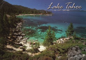 Vintage Postcard Lake Tahoe Sand Harbor Turquoise Waters Sandy Beaches Nevada NV