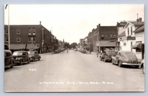 J90/ Willman Minnesota RPPC Postcard c40-50s Litchfield Street Stores 573