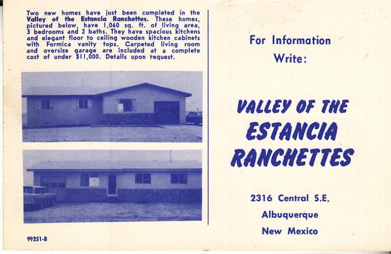 Valley of the Estancia Ranchettes New Mexico Home Builder