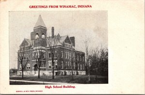 Postcard High School Building in Winamac, Indiana