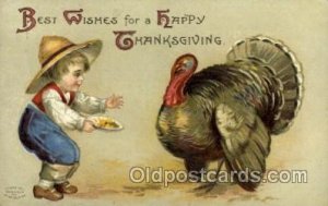 Artist Ellen Clapsaddle, Thanksgiving writing on back writing on back