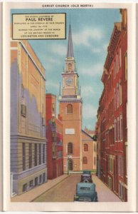 Boston, Massachusetts, Vintage 1937 Linen Folder Postcard, 22 Views