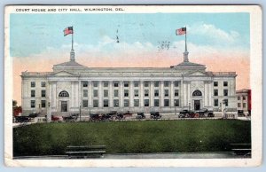 1923 WILMINGTON DELAWARE COURT HOUSE SENT TO MILFORD DE MAYHEW ANTIQUE POSTCARD