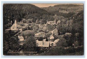 c1910 Panorama of Buildings, Wolfelsgrund Poland Unposted Antique Postcard