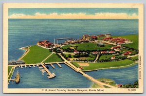 Newport  Rhode Island  US Naval Training Station  Postcard