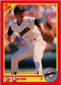 1990 Score Baseball Card Ed Whitson San Diego Padres sk2689