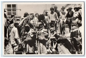 c1910's Napo Indians Children Ecuador Indios Del Napo RPPC Photo Postcard