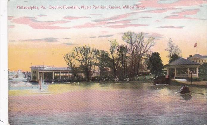 Pennsylvania Philadelphia Electric Fountain Music Pavilion & Casino In Willow...