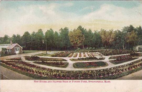 Massachusetts Springfield Hot House And Flower Beds In Forest Park