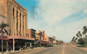 1967 Main Street Downtown Daytona Beach Florida Postcard 2T6-596