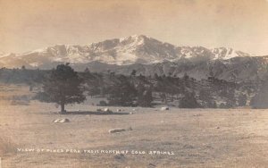 Colorado Springs Colorado Pikes Peak Scenic View Real Photo Postcard AA53523