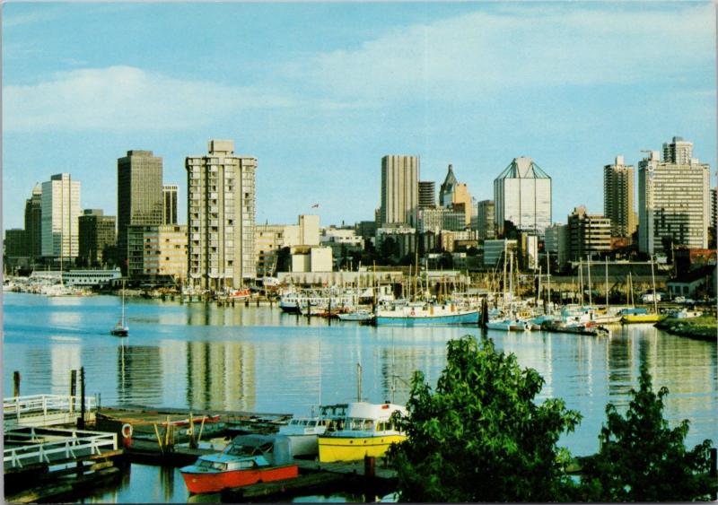 Vancouver BC British Columbia Waterfront Boats Unused Vintage Postcard D38